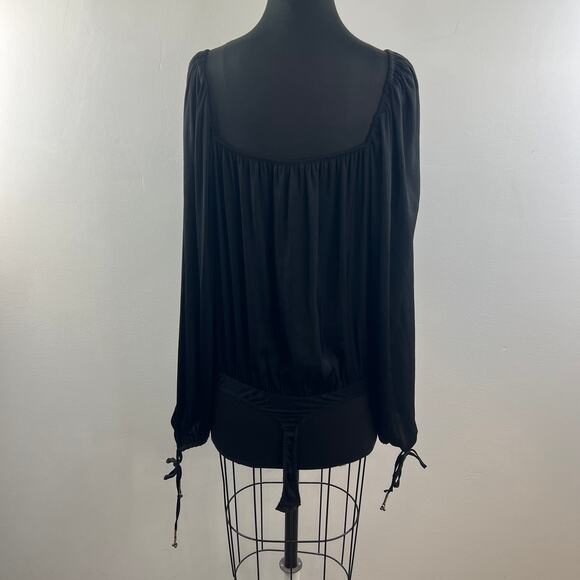 Intimately Free People Black Another Round Bodysuit Top Square Neck Size Large L - Picture 9 of 13